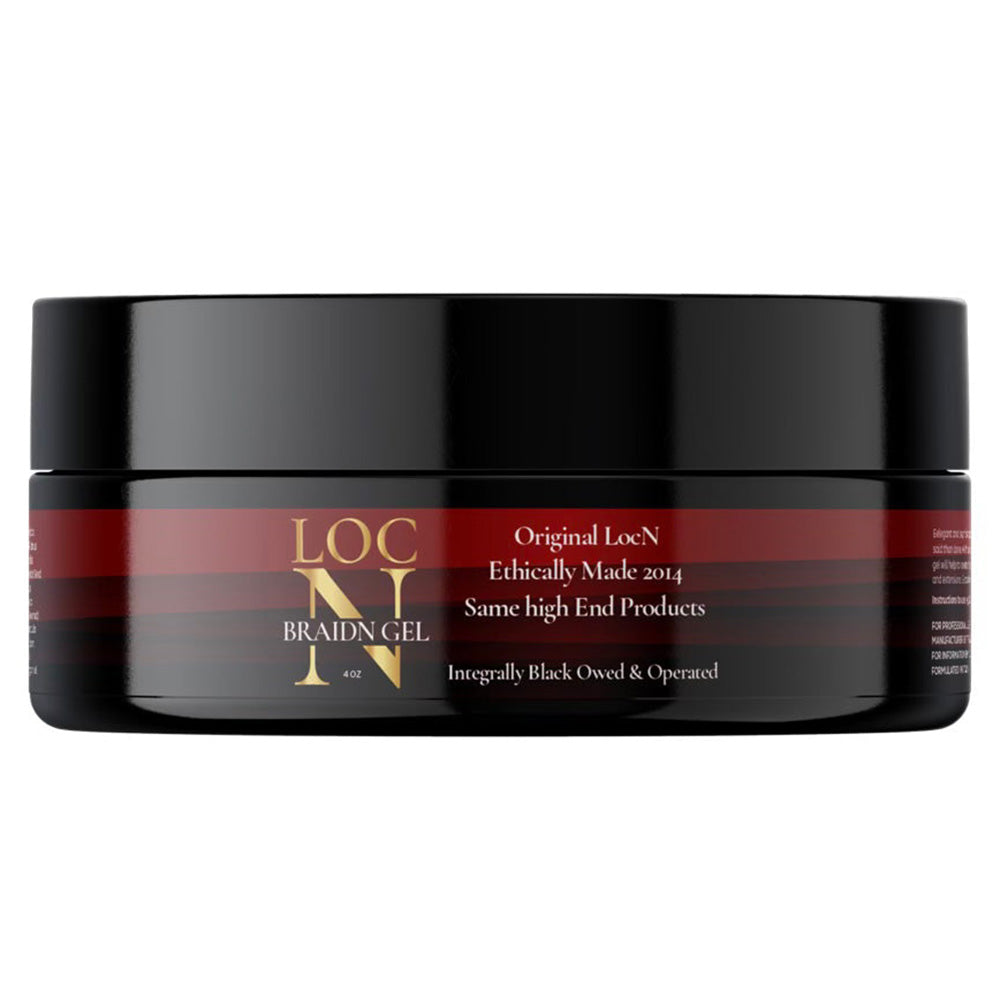 Loc N Braiding Hair Gel Strong Hold for Braids Twists and Natural Styles 4Oz (113ml)
